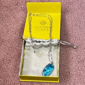 Kendra Scott silver and blue necklace NWT